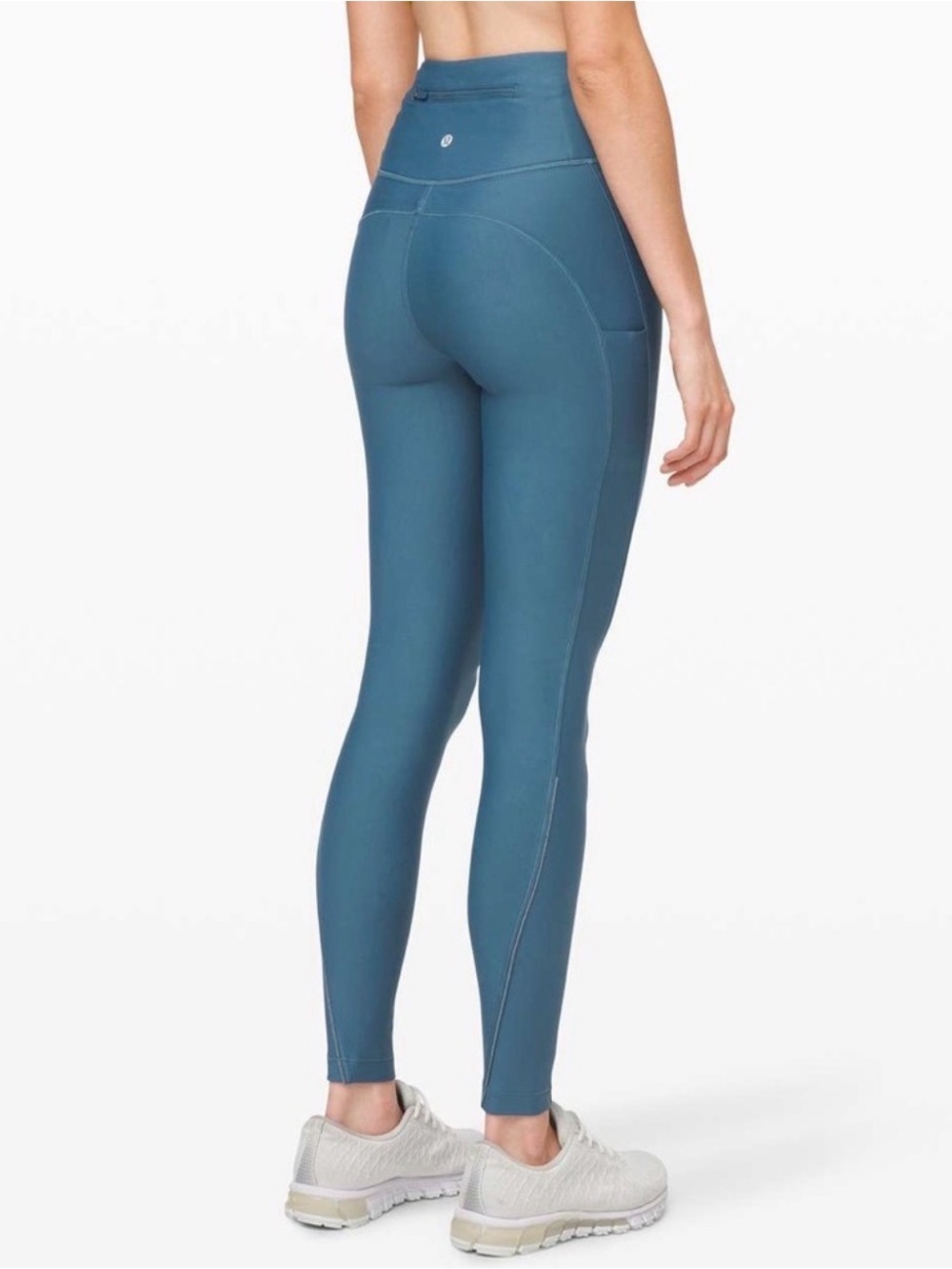 Lululemon Flurry Up Super High-Rise Tight Petrol Blue Fleece